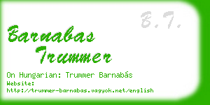 barnabas trummer business card