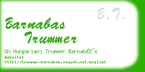 barnabas trummer business card